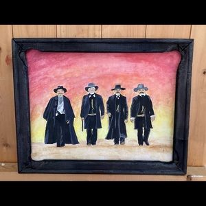 Hand Painted, Handmade Tombstone Themed Painting